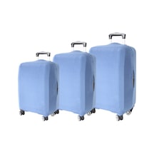My Saraciye My Petrol Valiz Kılıfı / Bavul Koruyucu Örtüsü Büyük, Orta, Kabin Boy Set Mavi
