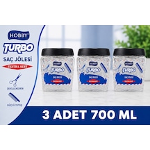 Hobby Turbo Saç Jölesi Extra Sert Uzun Süre Güçlü Tutuş 700 Ml X 3 Adet