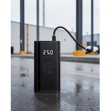 Kablosuz Lastik Şişirme Kompresörü Dijital Ekranlı 12v