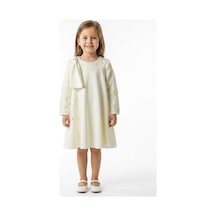 Xo Kids Kız Çocuk Elbise 4-8 Yaş 1606 Ekru