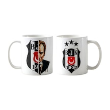 Beşiktaş Atatürk Kupa Bardak Tek Adet K069 Çok Renkli