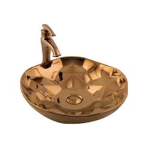 Tezgahüstü Porselen Lavabo Gold