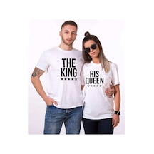 Tshirthane The King The Queen Sevgili Kombinleri Tshirt Kombini Beyaz