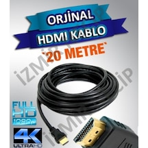 20 Metre Hdmi To Hdmi Gold Altın Uçlu 24K 1.4 Ver. 3D Kablo