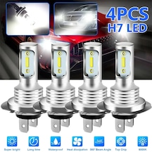 4 Adet H7 Led Far Ampuller Yüksek Düşük Işın 6000k Süper Beyaz Işıklar Araba Sis 6500k H4/9003/hb2 Hi/lo 1 Piece Set
