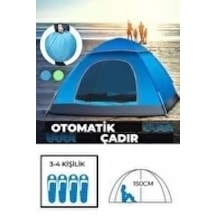 Otomatik Havada Açılan Su Geçirmez Çadır 4 Kişilik Diğer