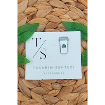 Rozet Takı Aksesuar Kahve Starbuck Coffee Beyaz Nescafe Çok Renkli