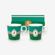 Yeşil Porselen Kupa Seti 250 Ml