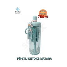 H2o Pipetli Tritan  Matara - 750ml Turkuaz
