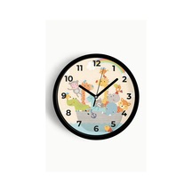 Gemideki Sevimli Hayvanlar Modern Tasarım Çocuk Odası Duvar Saati - 30cm - Önü Camlı Siyah Kasa-jh0853 Siyah