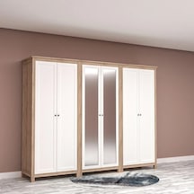 Midyum 6 Kapılı Gardrop Mdf Sis Gri