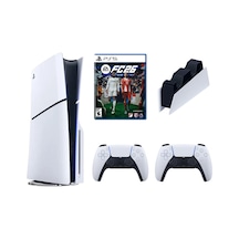 Playstation 5 Slim Standart 1 Tb+ 2. Beyaz Dualsense + Şarj + Ps5 Fc26 Cd İthalatçı Garantili