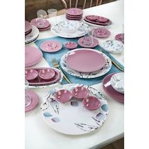 Keramika Blue Spring Kahvaltı Takımı 50 Parça 6 Kişilik 19188 Beyaz - Pembe