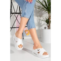 Çapraz Full Ortapedik Özel Topuk Jelli Medical Kadın Terlik 001