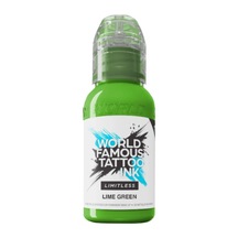 World Famous Limitless Lime Green Dövme Boyası 30ml Yoğun Lime Yeşili Profesyonel Tattoo Ink