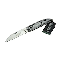 Cr 0102 Kamp Çakı 20 Cm - Balık Desenli Metal Sap, Kılıflı, Kutulu Çok Renkli