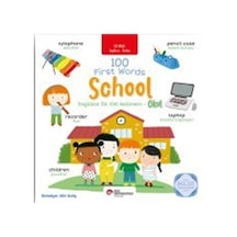 100 First Words School İki Dilli Çocuk Kitapları İngilizce-tü...