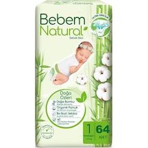 Bebem Natural Bebek Bezi 1 Numara Yenidoğan Fırsat Paketi 64 Adet