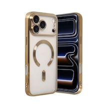 Apple iPhone Uyumlu  17 Pro Max Uyumlu Kross Magneticsafe Kapak - Gold