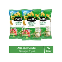 Akdeniz Usulü Yeşil Bezelye Atıştırmalık Cips 85 Gr X3 Adet