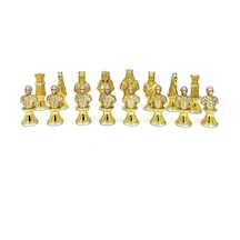 Orta Çağ Temalı Kurşun Satranç Taş Seti – Gold & Silver