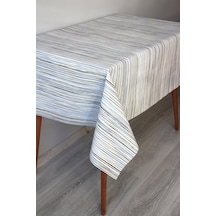 Elyaf Silinebilir Pvc Muşamba Masa Örtüsü 1259-1renkliçizgi Mavi