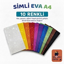 Saygılıofis A4 Simli Eva Yapışkansız 20x30cm 10 Renk 20 30 Anaokulu Etkinlik 1 Paket