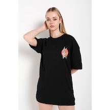 Flood Of Style Bugs Bunny Baskılı Siyah Oversize Tshırt