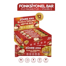 3'lü Magnezyum Ve Vitamin D İçeren Meyve Bar, Şeker İlavesiz Elma Ve Tarçınlı 35 Gr X 12 Adet