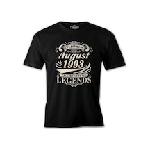 Life Begins İn August 1993 Siyah Erkek Tshirt 001