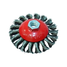 Gri Burma Telli M14 Vidalı Daire Fırça 100 Mm