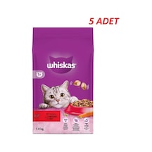 Whiskas Biftekli Kuru Kedi Maması 1,4 Kg 5 Adet