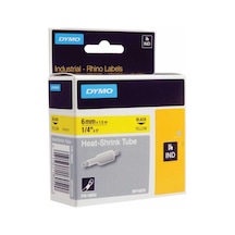 Dymo Rhino Pro Isıyla Küçülen Şerit 6Mm X 1.5M Sarı/Siyah 18052