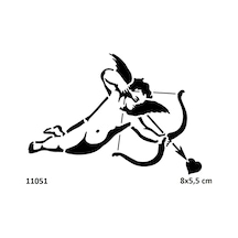 Airbrush Tattoo Eros Aşk Oku Yapışkanlı Stencil Süsleme Ve Boyama Kalıbı Stencil Kalıp