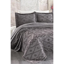 Umay Şönil Çift Kişilik Yatak Örtüsü Antrasit Antrasit