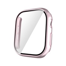 Kilifone - Apple Uyumlu  Watch 10 46mm - Kasa Koruyucu Sert Pc Kasa Ve Ekran Koruyucu Watch  Gard 35 - Pembe Koyu