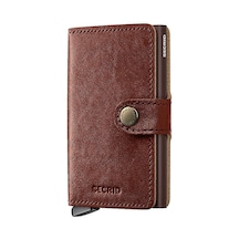 Secrid Premium Miniwallet+ Basco Kartlık Cüzdan, Kahve Çok Renkli