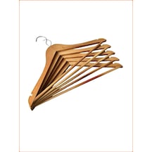 Cilalı Ahşap Elbise Askısı 44 CM 24'lü Ahşap
