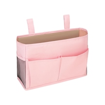 Homyl Dergi Için Başucu Caddy Asılı Yatak Düzenleyici Hafif Pembe