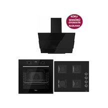 Ferre Black Plus Serisi QBL63CS-SS205-SMRCW600 3lü Cam Ankastre Set