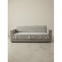 Sofline Kaymaz Tabanlı Tay Tüyü Çekyat, Koltuk, Kanepe Örtüsü Krem 175x210cm Krem