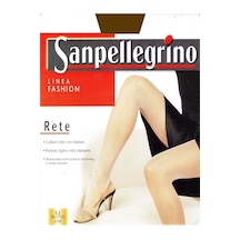 İtalian Sanpellegrino Kadın Siyah Kilotlu File Çorap-Kahverengi