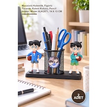 2 Adet Anime Figür Kalemlik Masaüstü Kalemlik, Figürlü Tasarım, Kalem Kutusu, Pencil Holder, Model Alk2871, 14 X 13 Cm