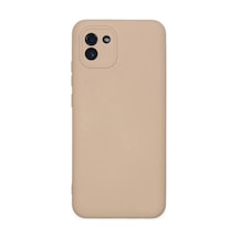 Samsung Uyumlu Galaxy A03 Uyumlu Kılıf Nano İçi Kadife Silikon - Pudra