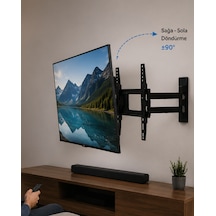 Lcd Led Tv Duvar Aparatı Çift Kollu Hareketli Askı Sistemi Sarı