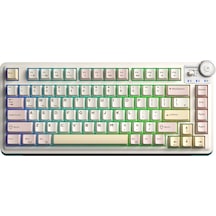 Aula Au75 3 Modlu Rgb Hot Swap Mekanik Tkl Bloomfield Switch Kablosuz Makrolu Klavye Krem