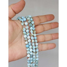 Larimar Taşı Faset Kesim Dizi 7mm 52796 Çok REnkli