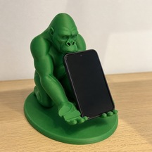 Bezos 3d Baskı Goril Telefon Tutucu - Kaslı Goril Masaüstü Telefon Standı-yeşil Nhr Standart