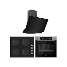 Ferre Fryart CS Serisi XE63MI - CS205 - D063 Ankastre Set Inox - Siyah
