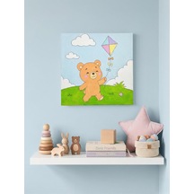 %100 El Yapımı Sevimli Akrilik Tablo 20x20 Cm - Çocuk Ve Bebek Odası İçin Özel Kanvas Dekor